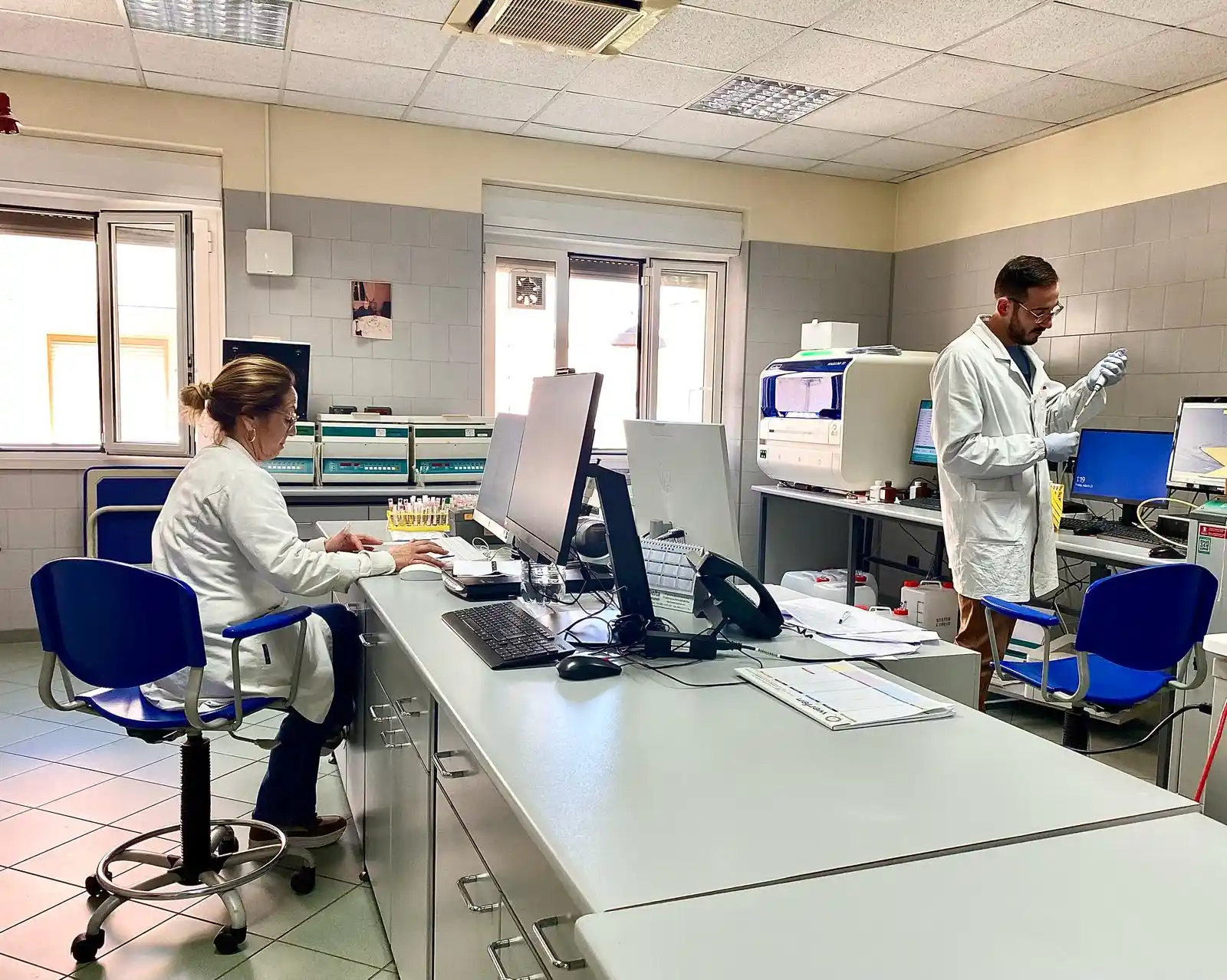 Tecnici del Laboratorio Analisi Cliniche Giamporcaro a Monopoli